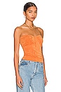 view 2 of 4 Marcella Wrap Bustier Top in Orange