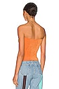 view 3 of 4 Marcella Wrap Bustier Top in Orange