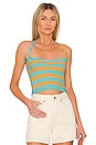 view 1 of 4 Rianna Knit Halter Top in Blue & Yellow