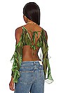view 3 of 4 Kimmie Cold Shoulder Top in Green