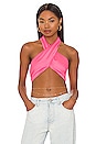 view 1 of 4 Alondra Halter Wrap Top in Hot Pink