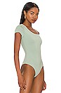 view 3 of 5 Felicia Asymmetrical Bodysuit in Sage