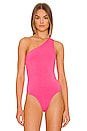 view 2 of 5 Devonne One Shoulder Bodysuit in Pink