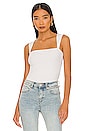 view 1 of 4 Kelsie Ribbed Tank Top in White
