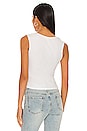 view 3 of 4 Kelsie Ribbed Tank Top in White