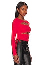 view 2 of 4 Kathleen Cut Out Top in Red