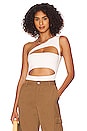 view 1 of 5 Tori Cut Out Bodysuit in White