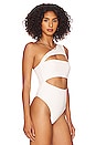 view 3 of 5 Tori Cut Out Bodysuit in White