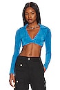 view 1 of 4 Willa Twisted Crop Top in Blue