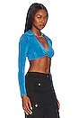 view 2 of 4 Willa Twisted Crop Top in Blue