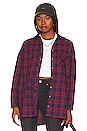view 1 of 4 Audriana Oversized Flannel Top in Red