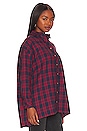view 2 of 4 Audriana Oversized Flannel Top in Red