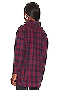 view 3 of 4 Audriana Oversized Flannel Top in Red