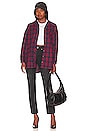 view 4 of 4 Audriana Oversized Flannel Top in Red