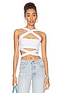 view 1 of 4 Elva Halter Tie Top in White