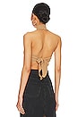 view 3 of 4 Kiara Backless Crop Top in Solid Taupe