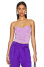 view 1 of 4 Marcella Wrap Bustier Top in Purple