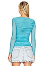 view 4 of 5 Ayla Long Sleeve Top in Electric Blue