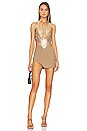 view 4 of 5 Caity Drape Neck Top in Gold