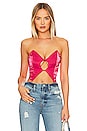view 1 of 4 Clara Cut Out Top in Hot Pink