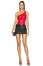 view 5 of 6 Remi One Shoulder Bodysuit in Red