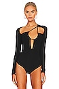 view 2 of 5 Aranza Ruched Bodysuit in Black