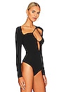 view 3 of 5 Aranza Ruched Bodysuit in Black