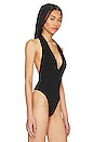 view 3 of 6 Jewels Cross Front Bodysuit in Black