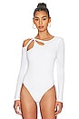 view 2 of 6 Yesenia Twist Bodysuit in White