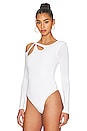view 4 of 6 Yesenia Twist Bodysuit in White