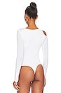 view 5 of 6 Yesenia Twist Bodysuit in White