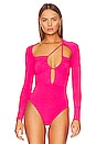 view 2 of 6 Aranza Ruched Bodysuit in Pink