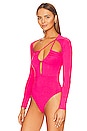 view 4 of 6 Aranza Ruched Bodysuit in Pink