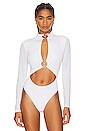 view 2 of 5 Sarah Cut Out Bodysuit in White