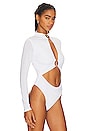 view 3 of 5 Sarah Cut Out Bodysuit in White