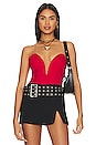 view 1 of 5 Gianna Sweetheart Bodysuit in Red