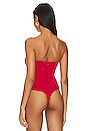 view 4 of 5 Gianna Sweetheart Bodysuit in Red