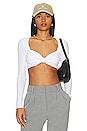 view 1 of 4 Erica Twist Front Top in White