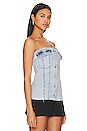 view 2 of 4 Jozie Strapless Top in Blue Denim