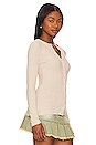 view 2 of 4 Sasha Button Top in Nude