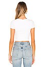 view 3 of 4 Amalia Button Front Crop Top in White