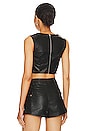 view 3 of 4 Ezra Faux Leather Top in Black