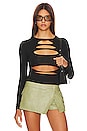 view 1 of 4 Tatyana Cut Out Top in Black