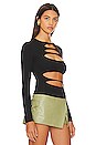view 2 of 4 Tatyana Cut Out Top in Black