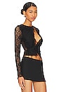 view 2 of 4 Anahi Wrap Lace Top in Black