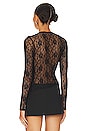 view 3 of 4 Anahi Wrap Lace Top in Black