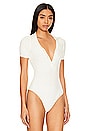 view 3 of 5 Andja Button Down Bodysuit in White