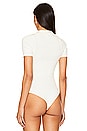 view 4 of 5 Andja Button Down Bodysuit in White