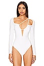 view 2 of 5 Aranza Ruched Bodysuit in White