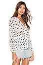 view 2 of 4 Piper Button Up Blouse in White & Black